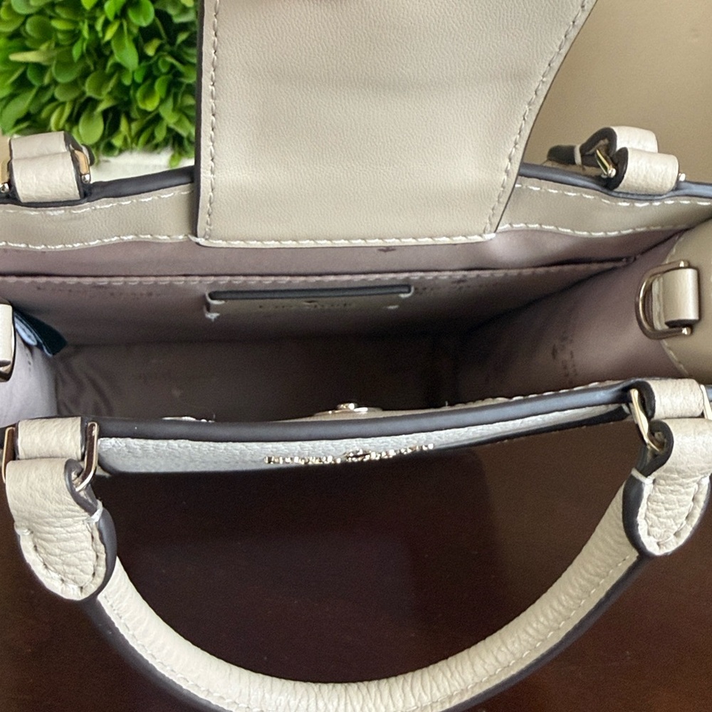 KATE SPADE ♠️ New York 🤎Lena🤎 COLORBLOCK PEBBLED LEATHER MINI TOTE BAG - Picture 15 of 17